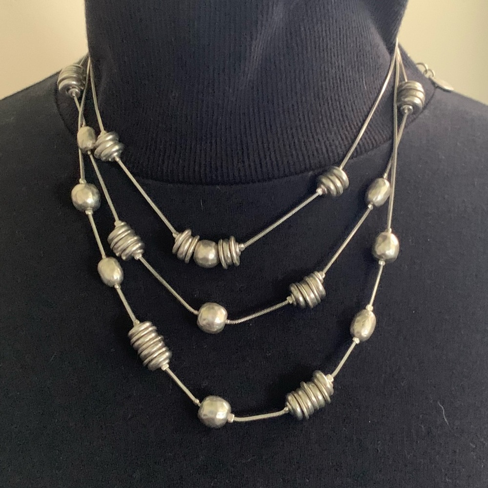 Chico's Silver Multi-Strand Necklace